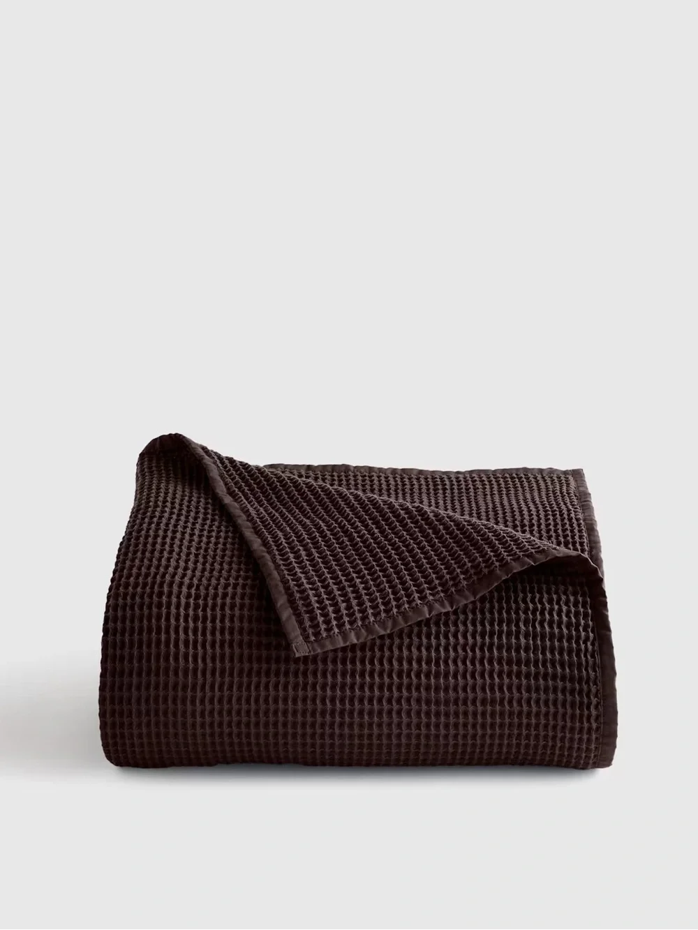 Quince Organic Waffle Bed Blanket Espresso